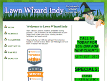 Tablet Screenshot of lawnwizardindy.com